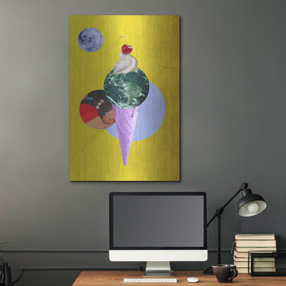 Luxe Metal Art 'Earthcone' by Elo Marc, Metal Wall Art,24x36