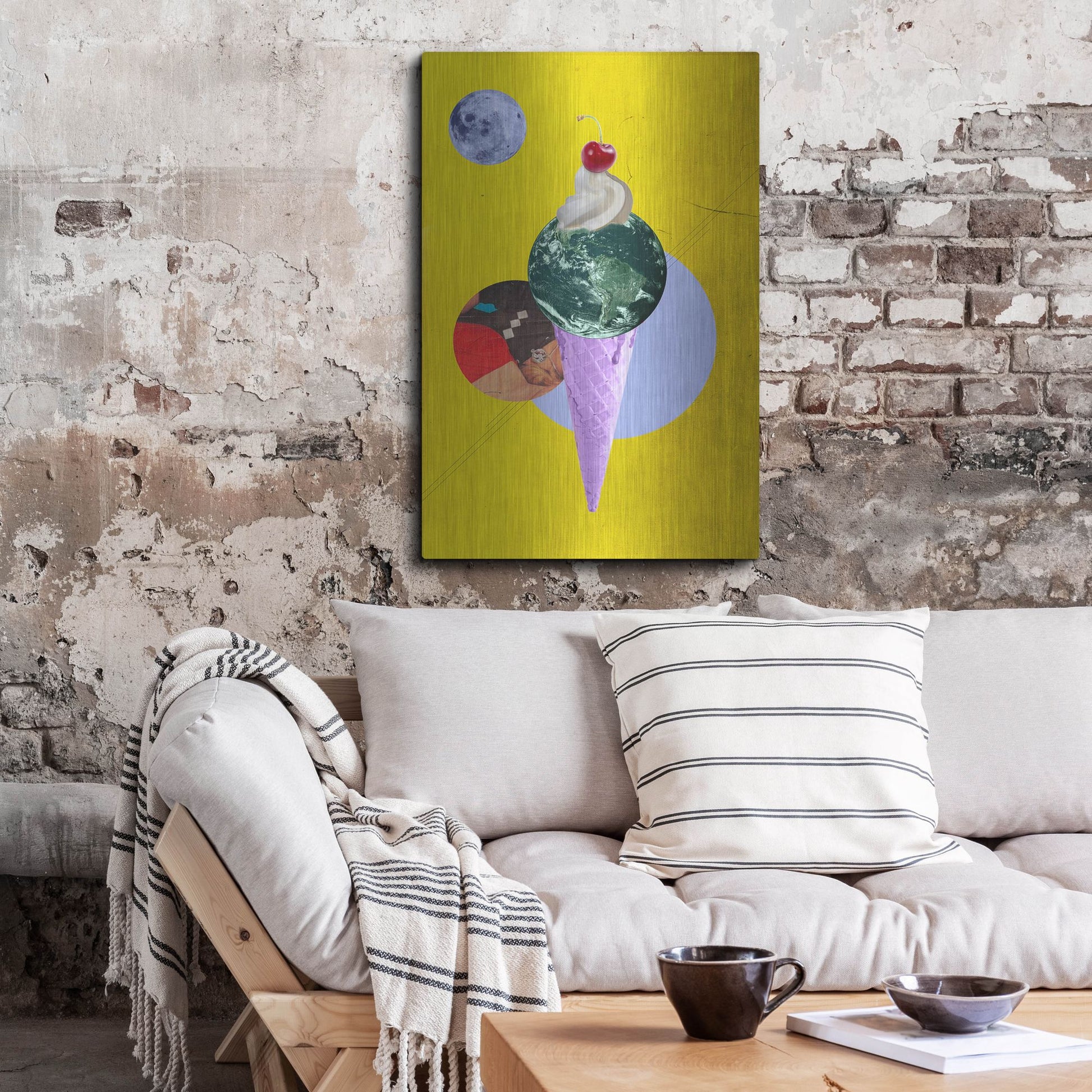 Luxe Metal Art 'Earthcone' by Elo Marc, Metal Wall Art,24x36