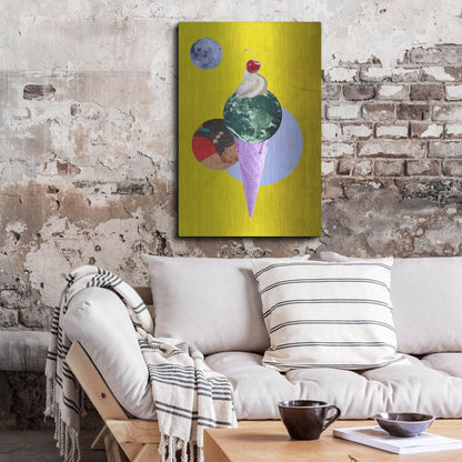 Luxe Metal Art 'Earthcone' by Elo Marc, Metal Wall Art,24x36