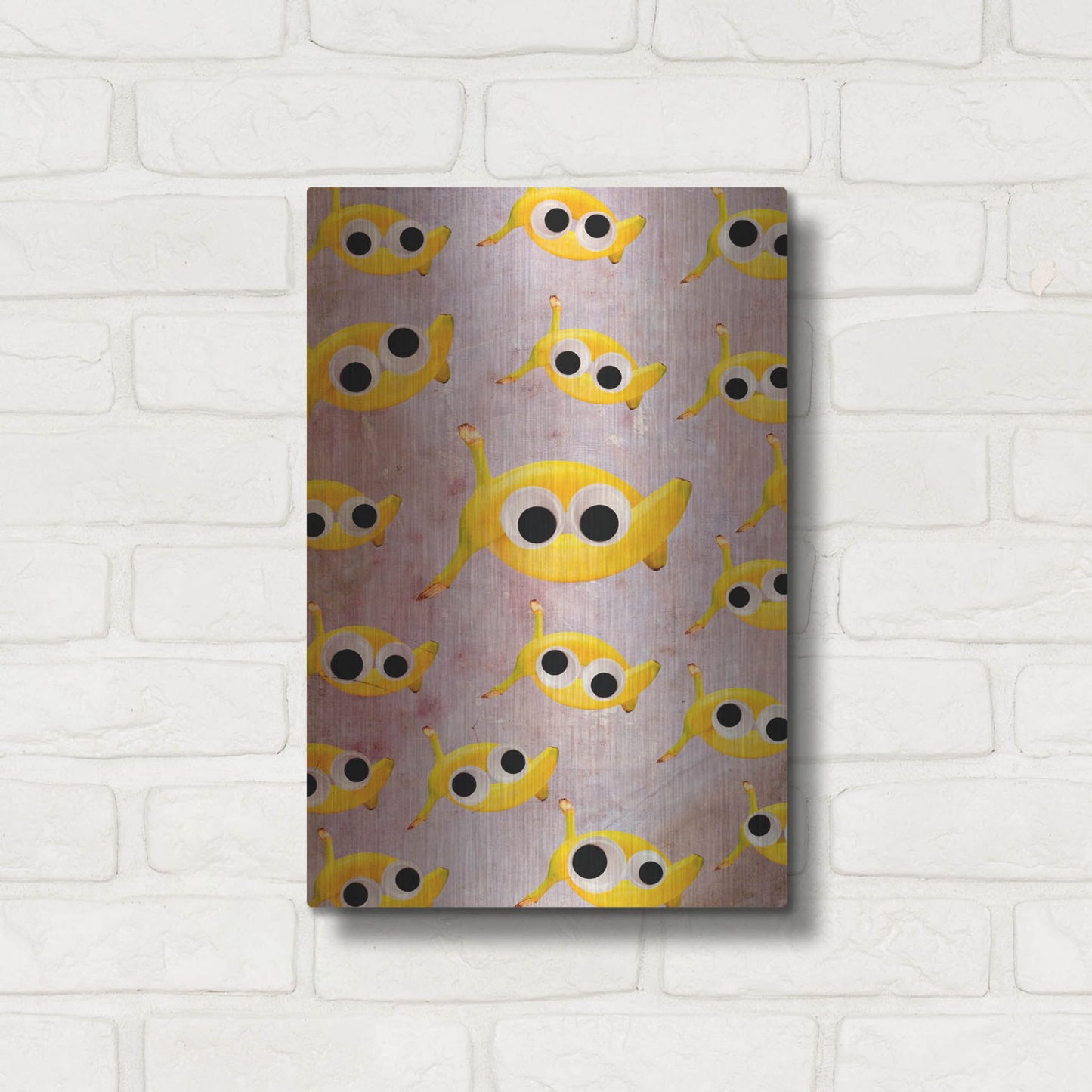 Luxe Metal Art 'Goin' Bananas' by Elo Marc, Metal Wall Art,12x16