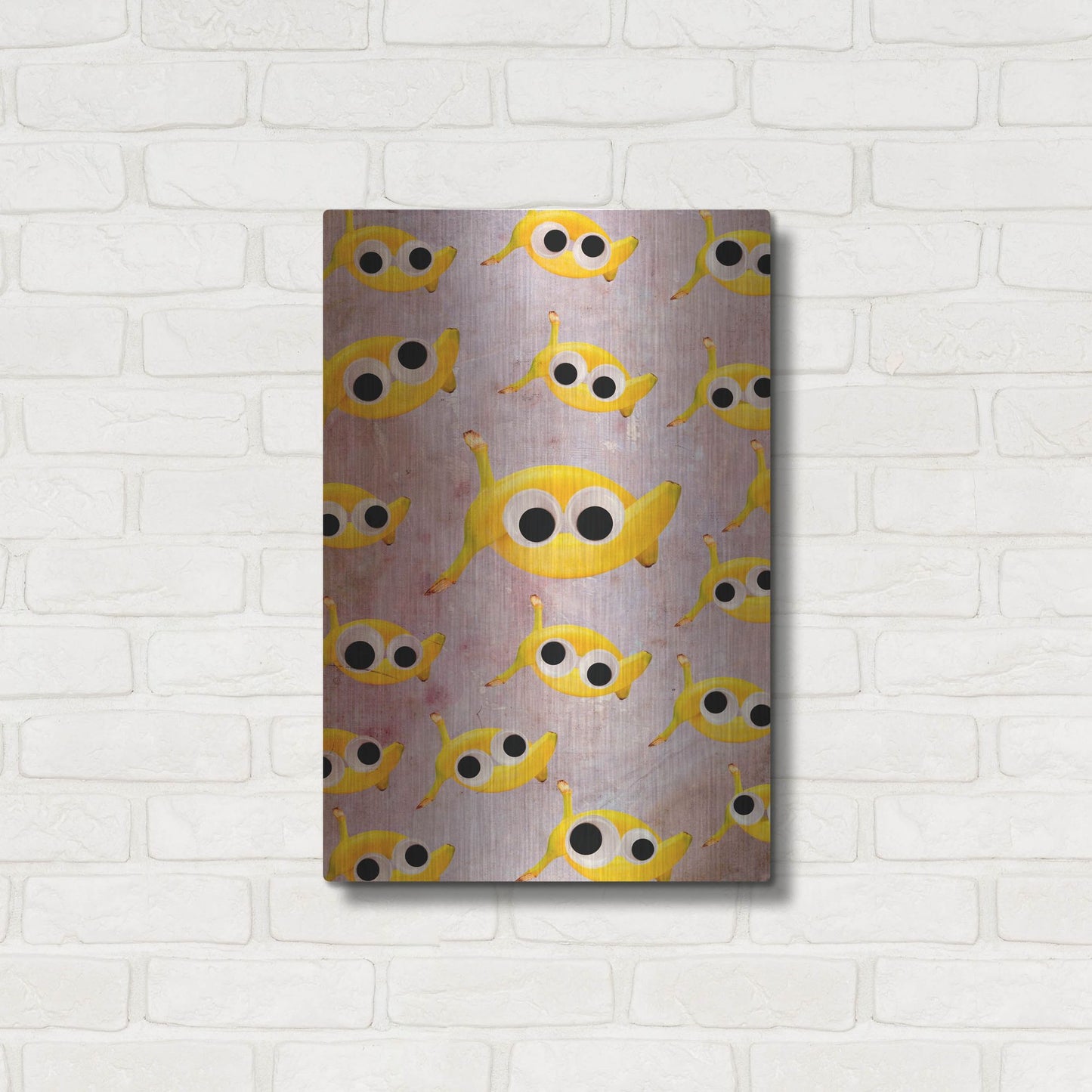 Luxe Metal Art 'Goin' Bananas' by Elo Marc, Metal Wall Art,16x24