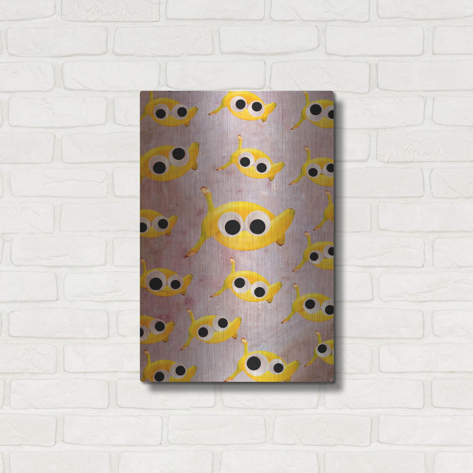 Luxe Metal Art 'Goin' Bananas' by Elo Marc, Metal Wall Art,16x24
