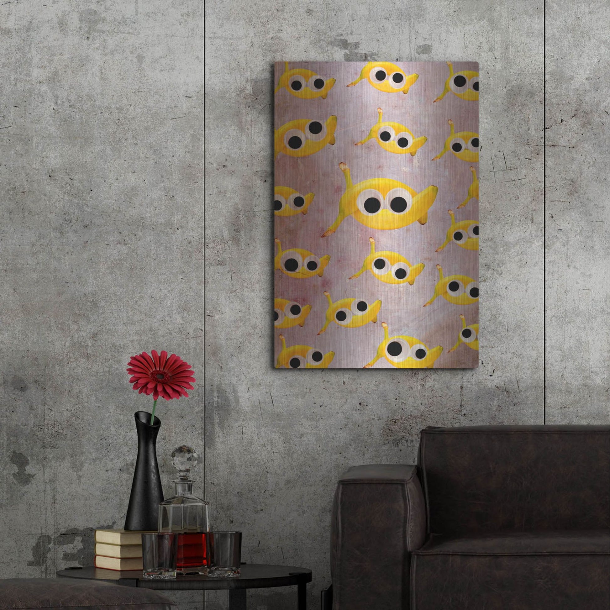 Luxe Metal Art 'Goin' Bananas' by Elo Marc, Metal Wall Art,24x36