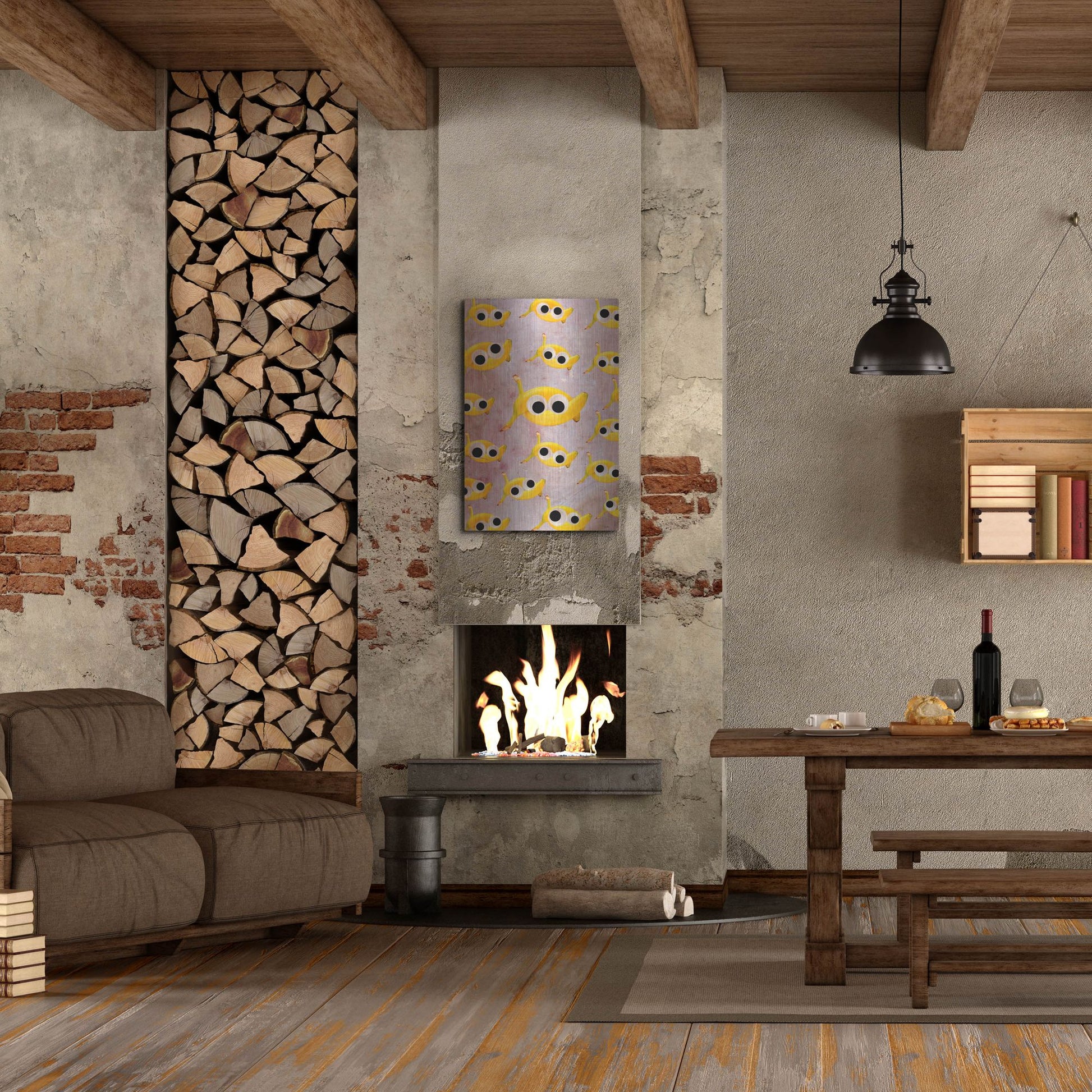 Luxe Metal Art 'Goin' Bananas' by Elo Marc, Metal Wall Art,24x36