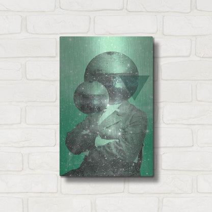 Luxe Metal Art 'Green Universe' by Elo Marc, Metal Wall Art,12x16