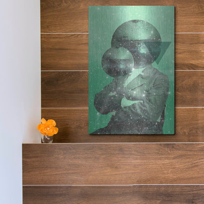 Luxe Metal Art 'Green Universe' by Elo Marc, Metal Wall Art,12x16