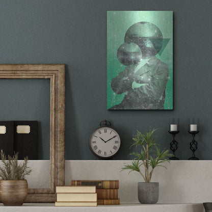 Luxe Metal Art 'Green Universe' by Elo Marc, Metal Wall Art,12x16