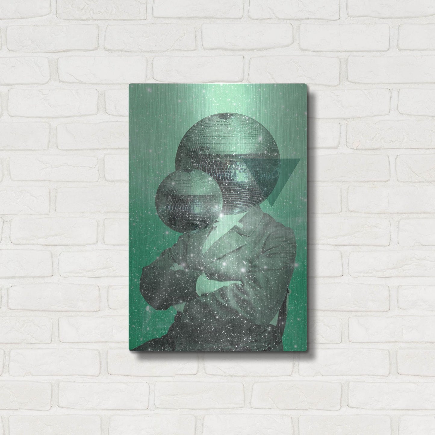 Luxe Metal Art 'Green Universe' by Elo Marc, Metal Wall Art,16x24