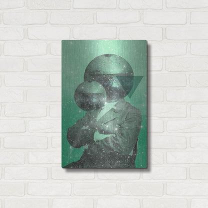 Luxe Metal Art 'Green Universe' by Elo Marc, Metal Wall Art,16x24