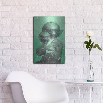 Luxe Metal Art 'Green Universe' by Elo Marc, Metal Wall Art,16x24