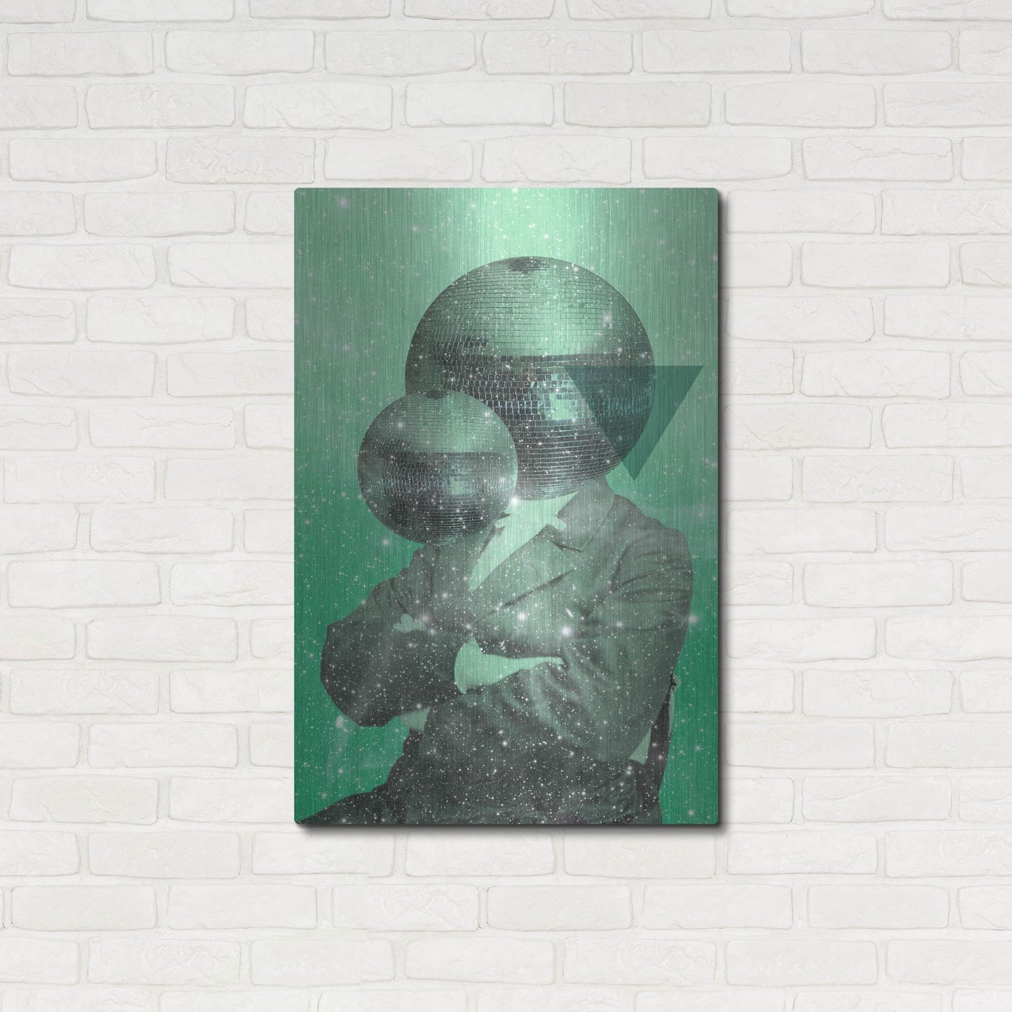 Luxe Metal Art 'Green Universe' by Elo Marc, Metal Wall Art,24x36