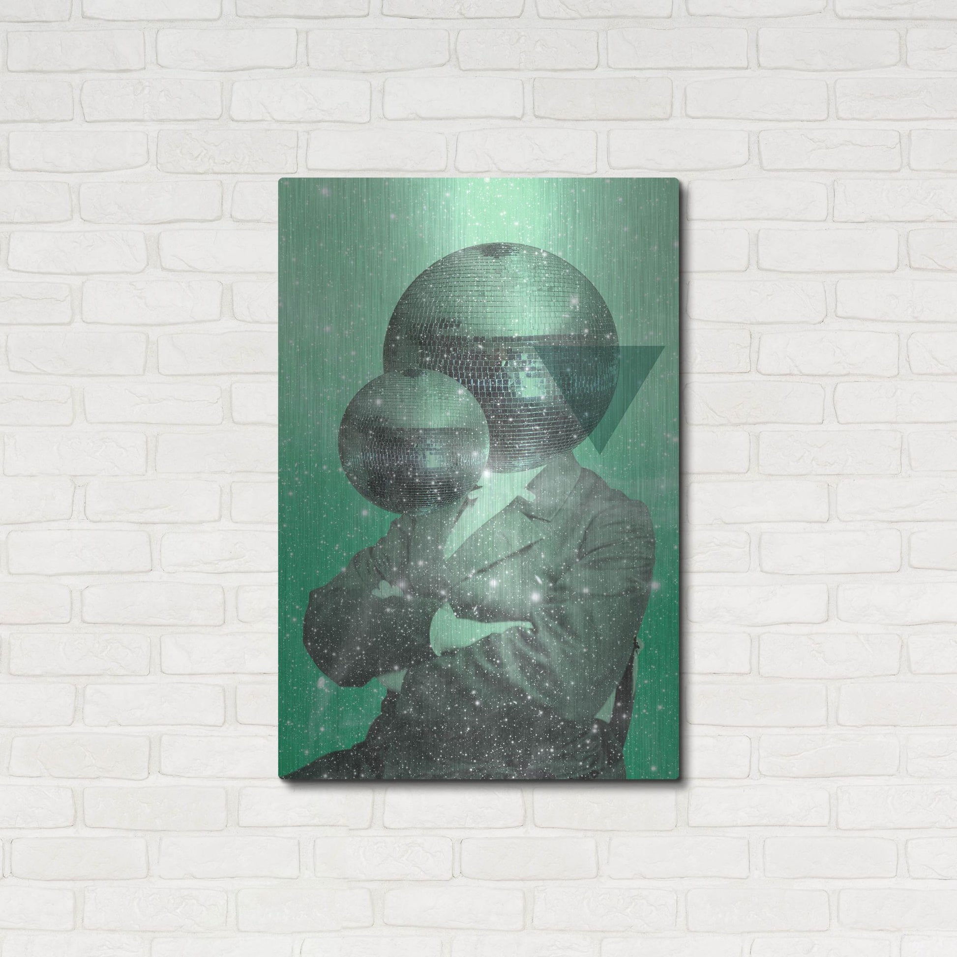 Luxe Metal Art 'Green Universe' by Elo Marc, Metal Wall Art,24x36