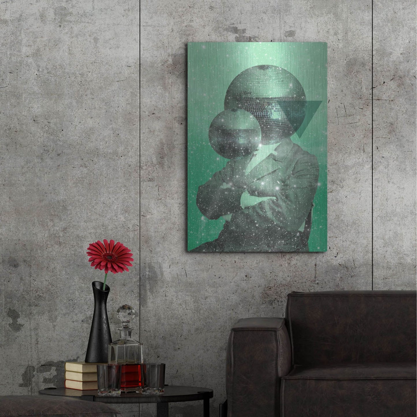 Luxe Metal Art 'Green Universe' by Elo Marc, Metal Wall Art,24x36