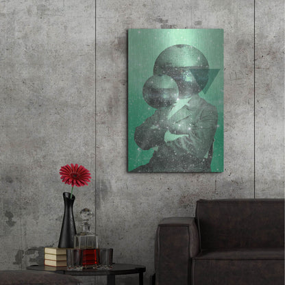 Luxe Metal Art 'Green Universe' by Elo Marc, Metal Wall Art,24x36
