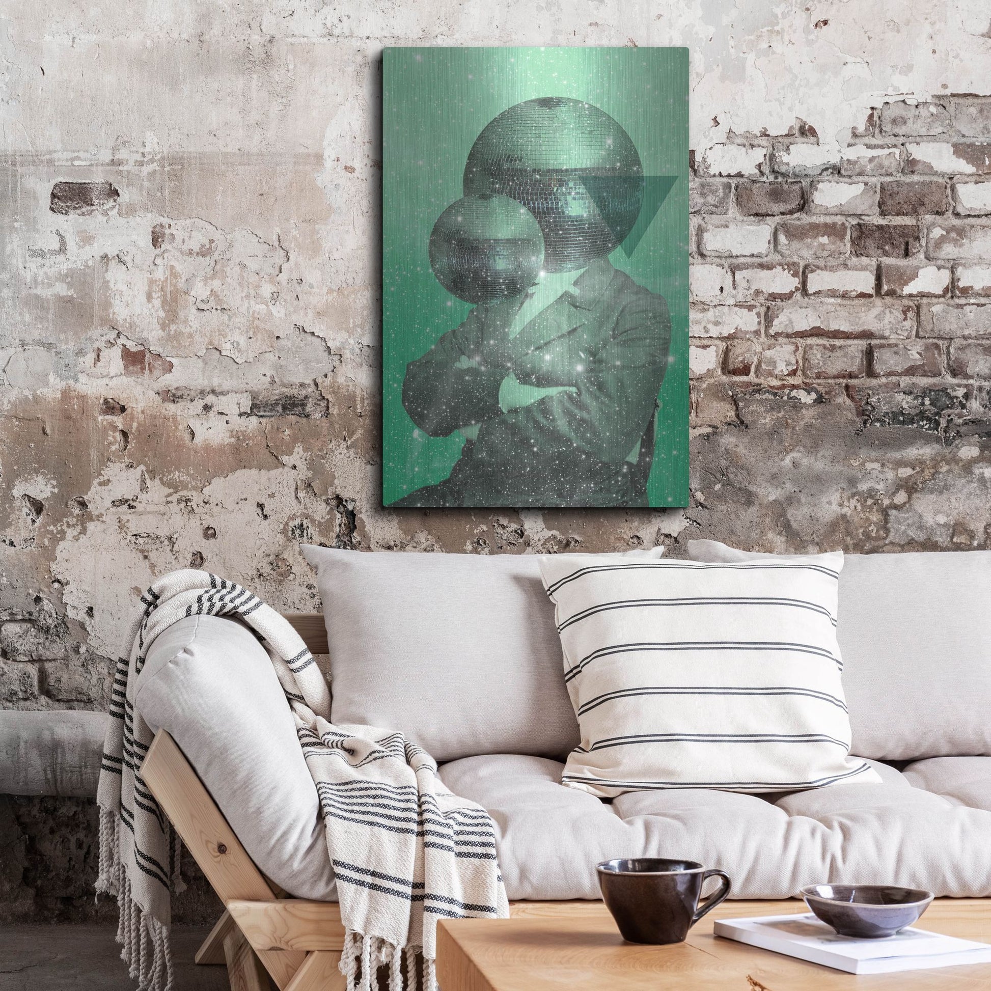 Luxe Metal Art 'Green Universe' by Elo Marc, Metal Wall Art,24x36