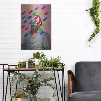 Luxe Metal Art 'Major Pill' by Elo Marc, Metal Wall Art,12x16