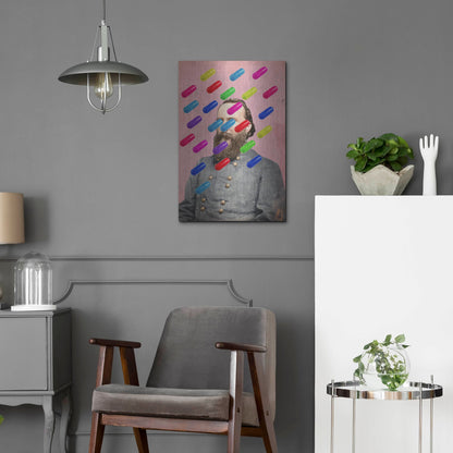 Luxe Metal Art 'Major Pill' by Elo Marc, Metal Wall Art,16x24