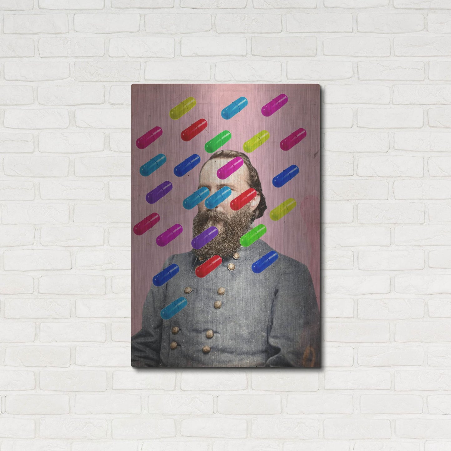 Luxe Metal Art 'Major Pill' by Elo Marc, Metal Wall Art,24x36