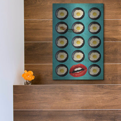 Luxe Metal Art 'One Egg A Day' by Elo Marc, Metal Wall Art,12x16