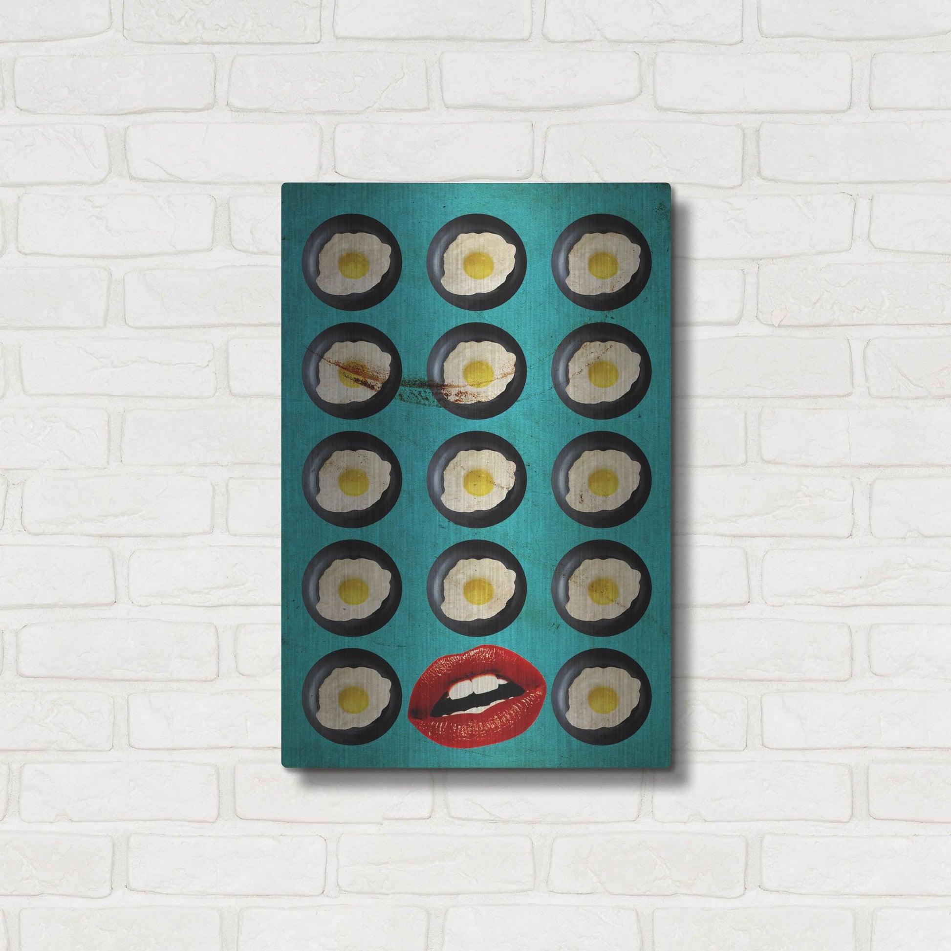 Luxe Metal Art 'One Egg A Day' by Elo Marc, Metal Wall Art,16x24