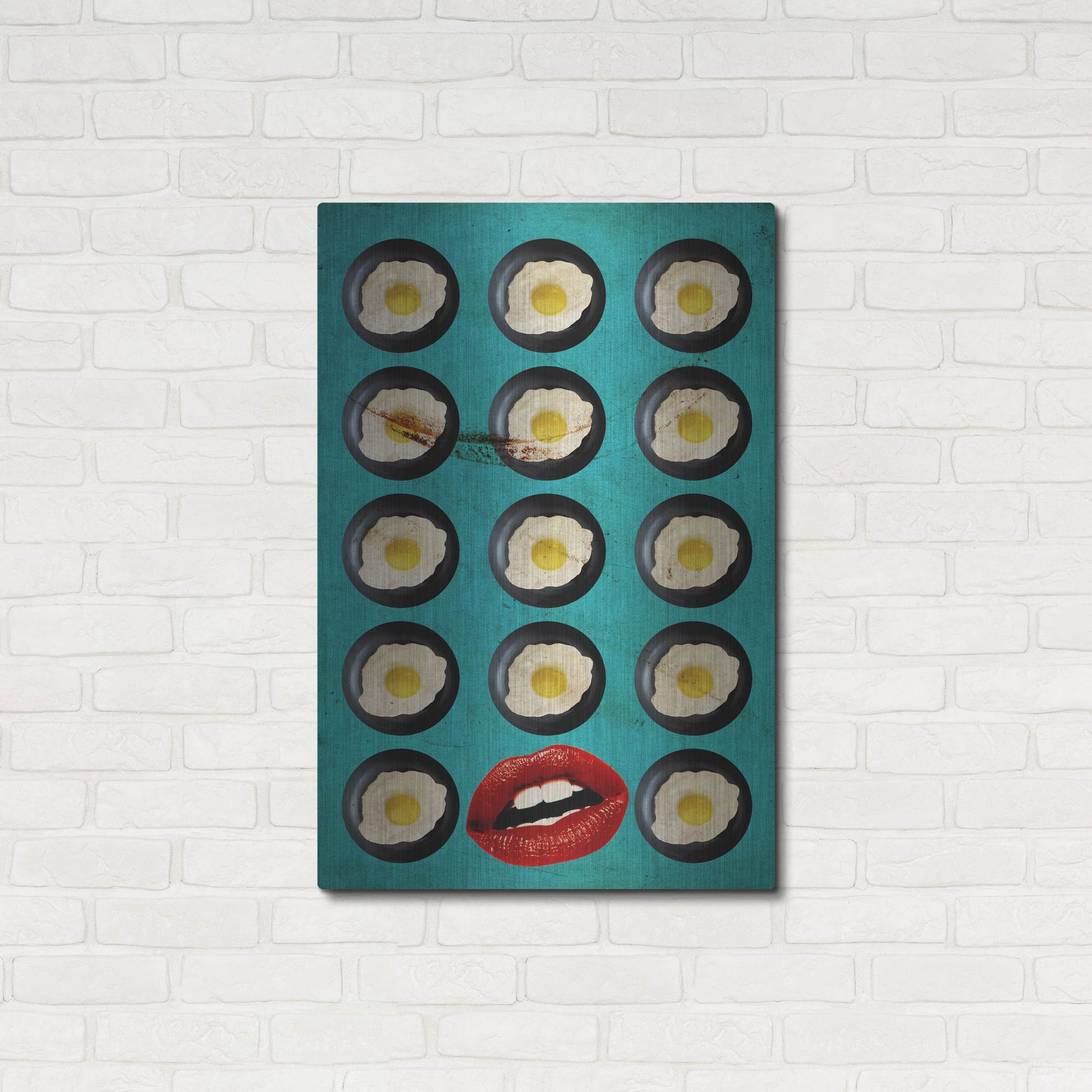 Luxe Metal Art 'One Egg A Day' by Elo Marc, Metal Wall Art,24x36