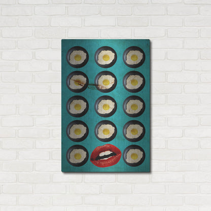 Luxe Metal Art 'One Egg A Day' by Elo Marc, Metal Wall Art,24x36