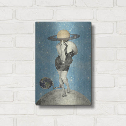 Luxe Metal Art 'Spacin' Out' by Elo Marc, Metal Wall Art,12x16