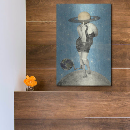 Luxe Metal Art 'Spacin' Out' by Elo Marc, Metal Wall Art,12x16