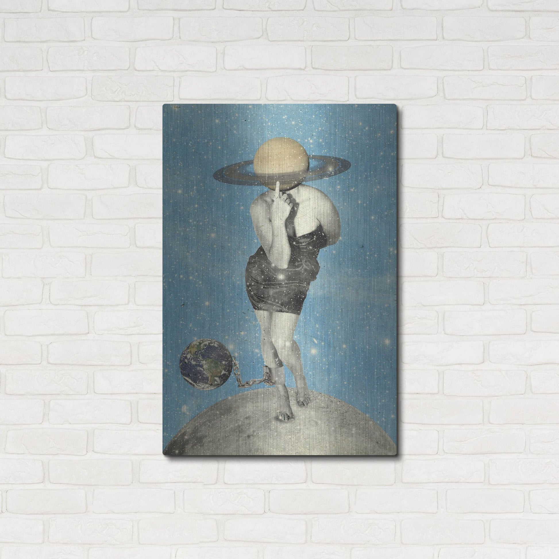 Luxe Metal Art 'Spacin' Out' by Elo Marc, Metal Wall Art,24x36