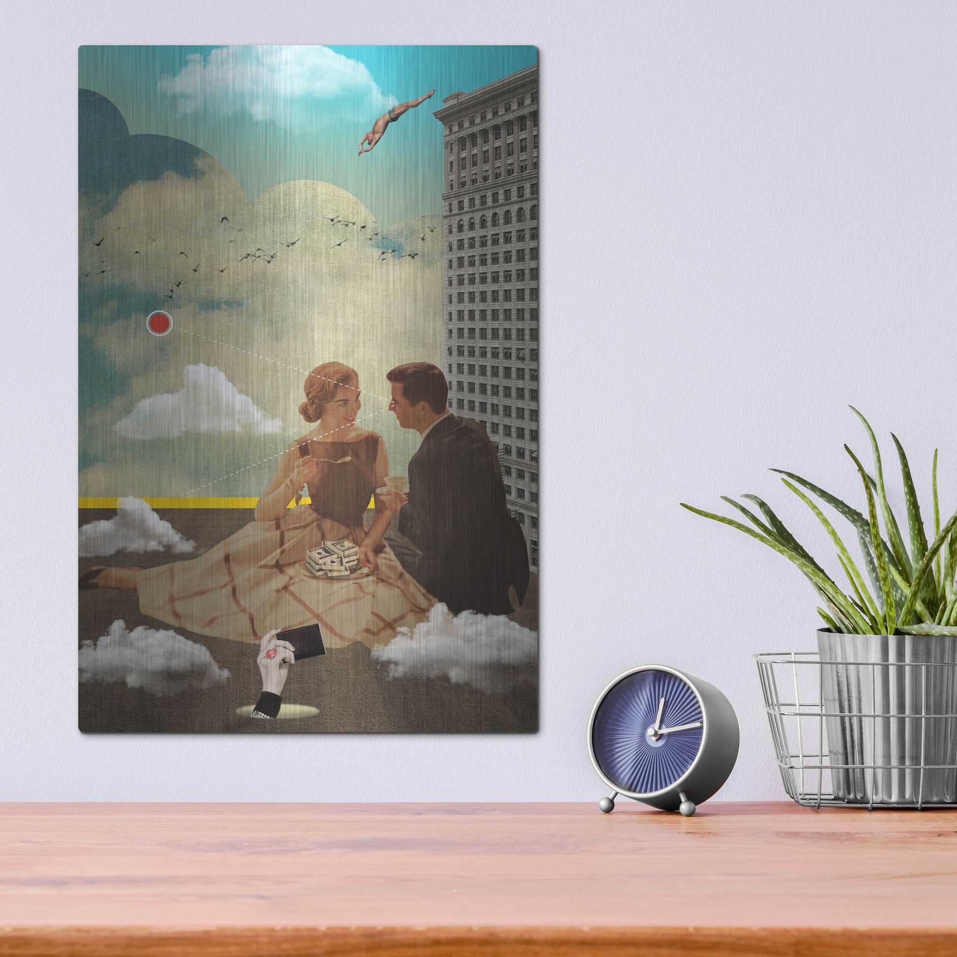 Luxe Metal Art 'All Eyes On Me' by Elo Marc, Metal Wall Art,12x16