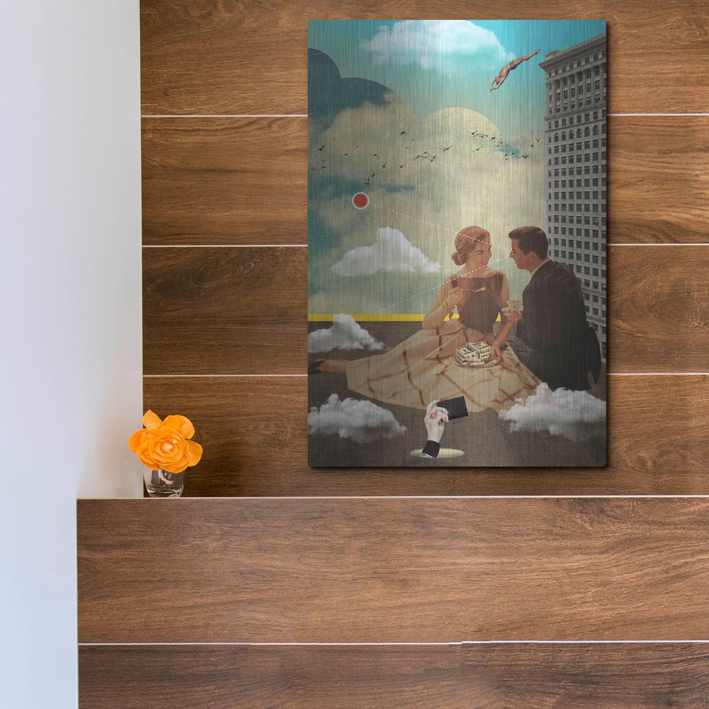 Luxe Metal Art 'All Eyes On Me' by Elo Marc, Metal Wall Art,12x16