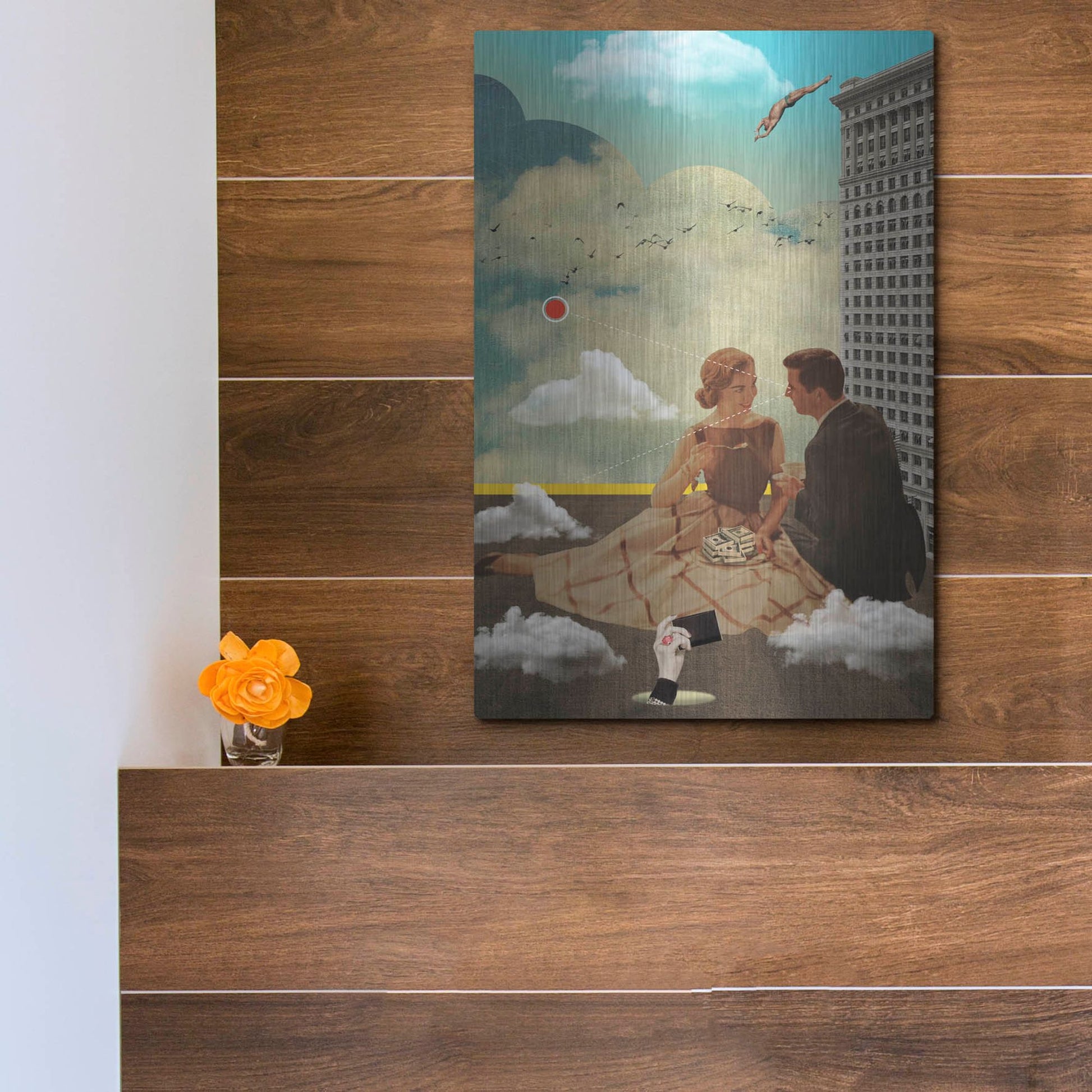 Luxe Metal Art 'All Eyes On Me' by Elo Marc, Metal Wall Art,12x16