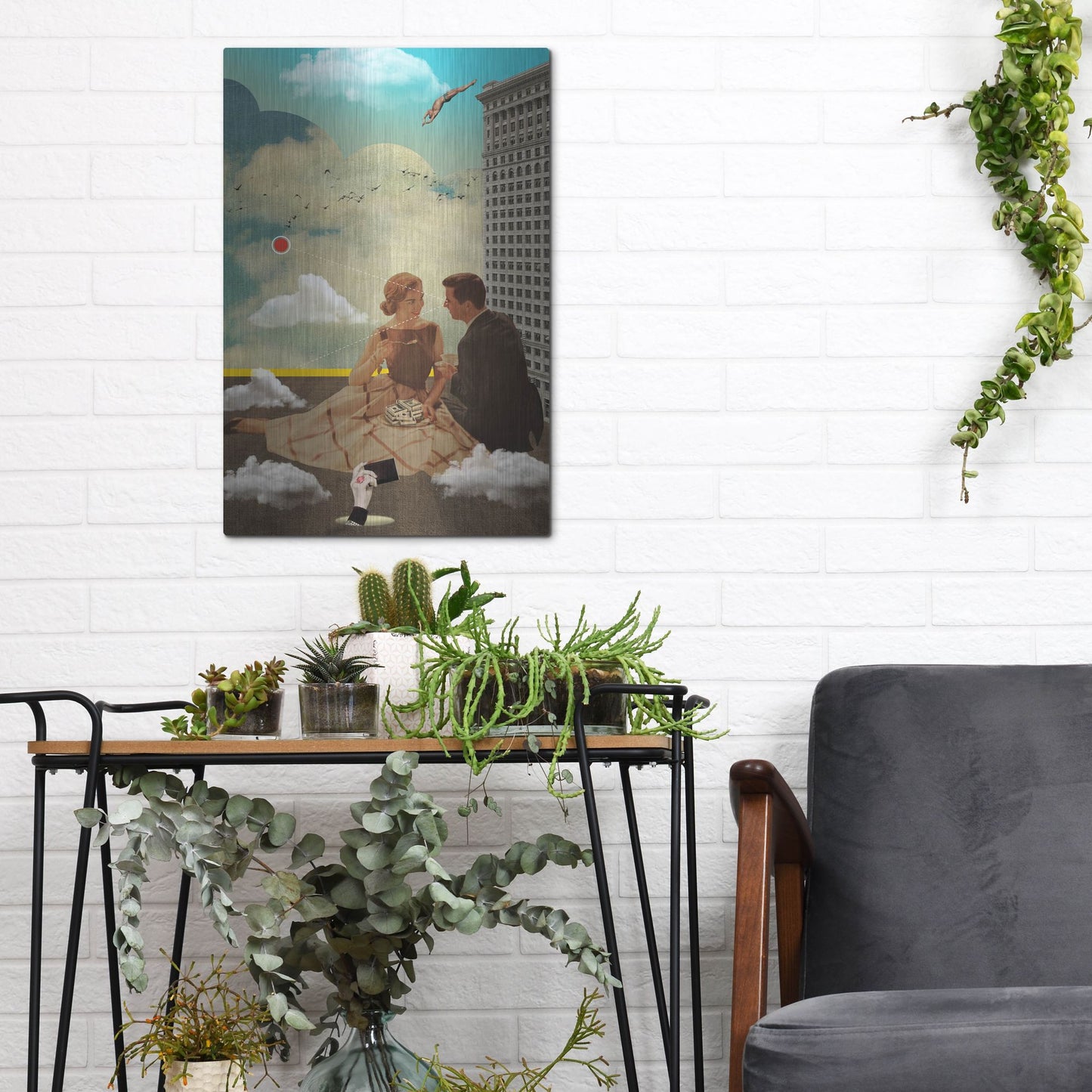 Luxe Metal Art 'All Eyes On Me' by Elo Marc, Metal Wall Art,12x16