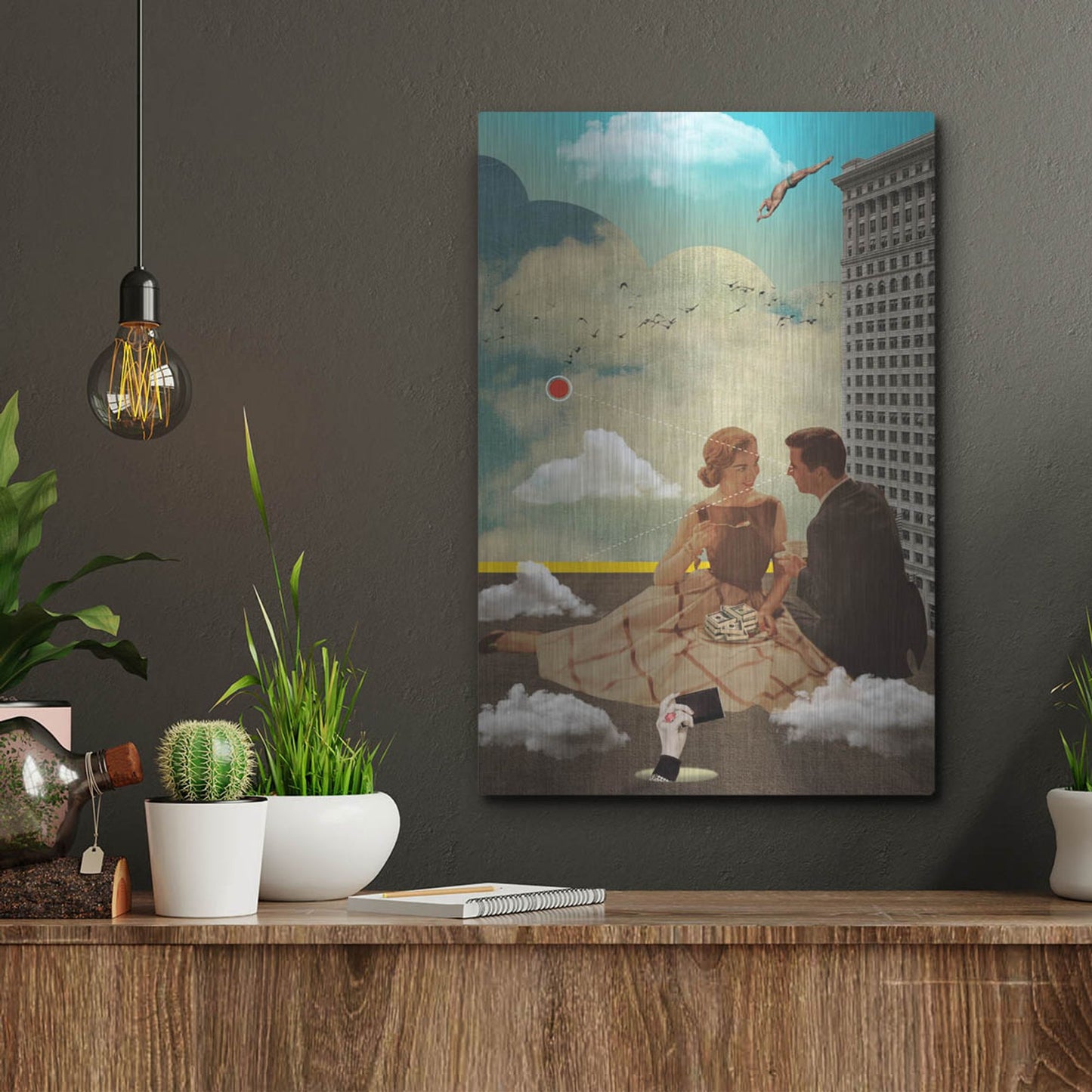 Luxe Metal Art 'All Eyes On Me' by Elo Marc, Metal Wall Art,12x16