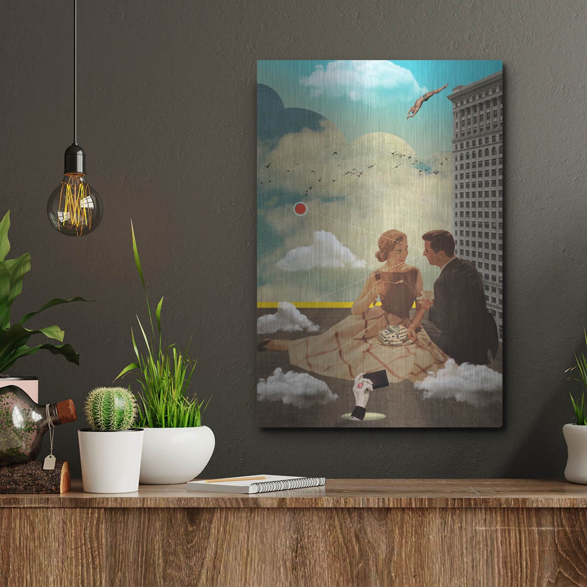 Luxe Metal Art 'All Eyes On Me' by Elo Marc, Metal Wall Art,12x16