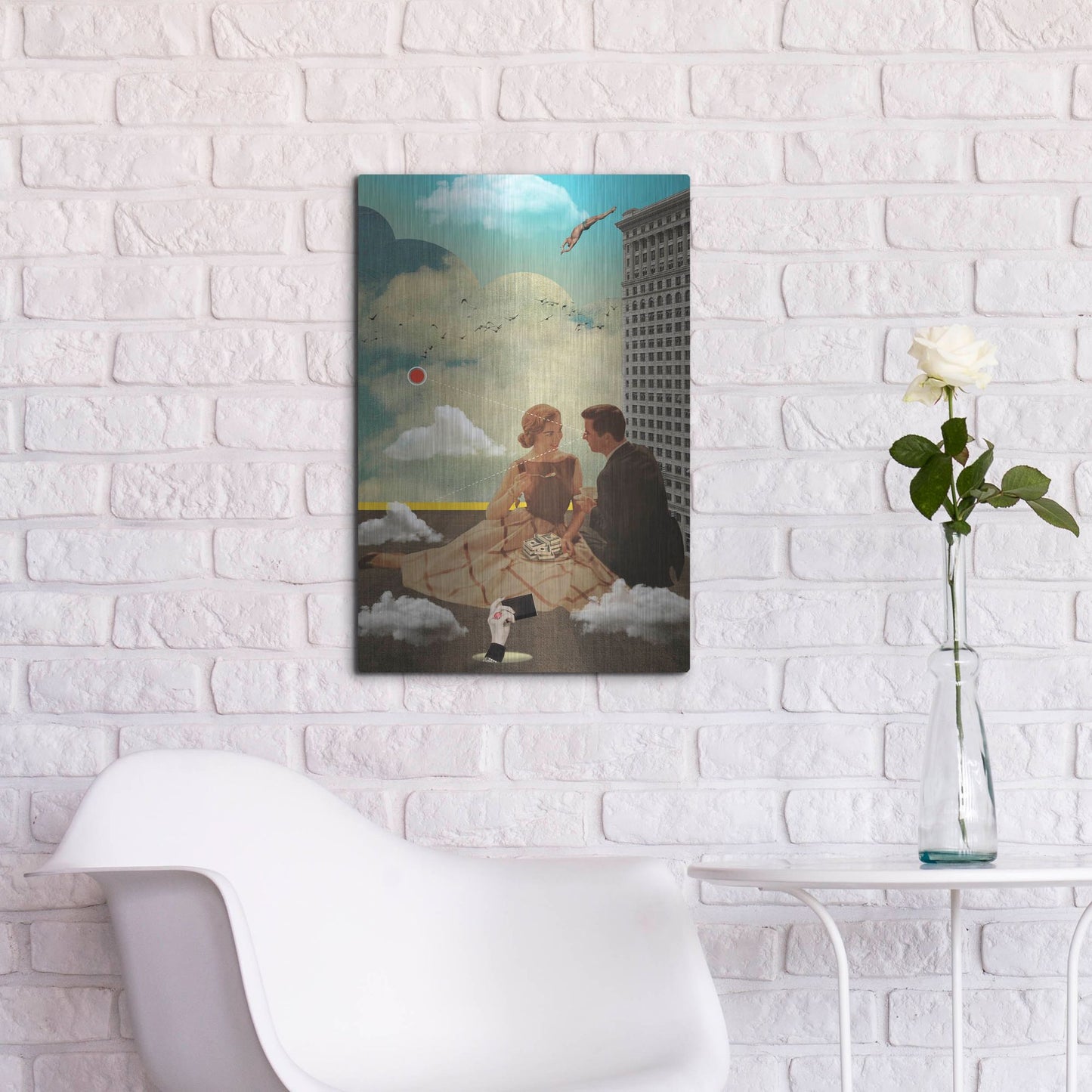 Luxe Metal Art 'All Eyes On Me' by Elo Marc, Metal Wall Art,16x24