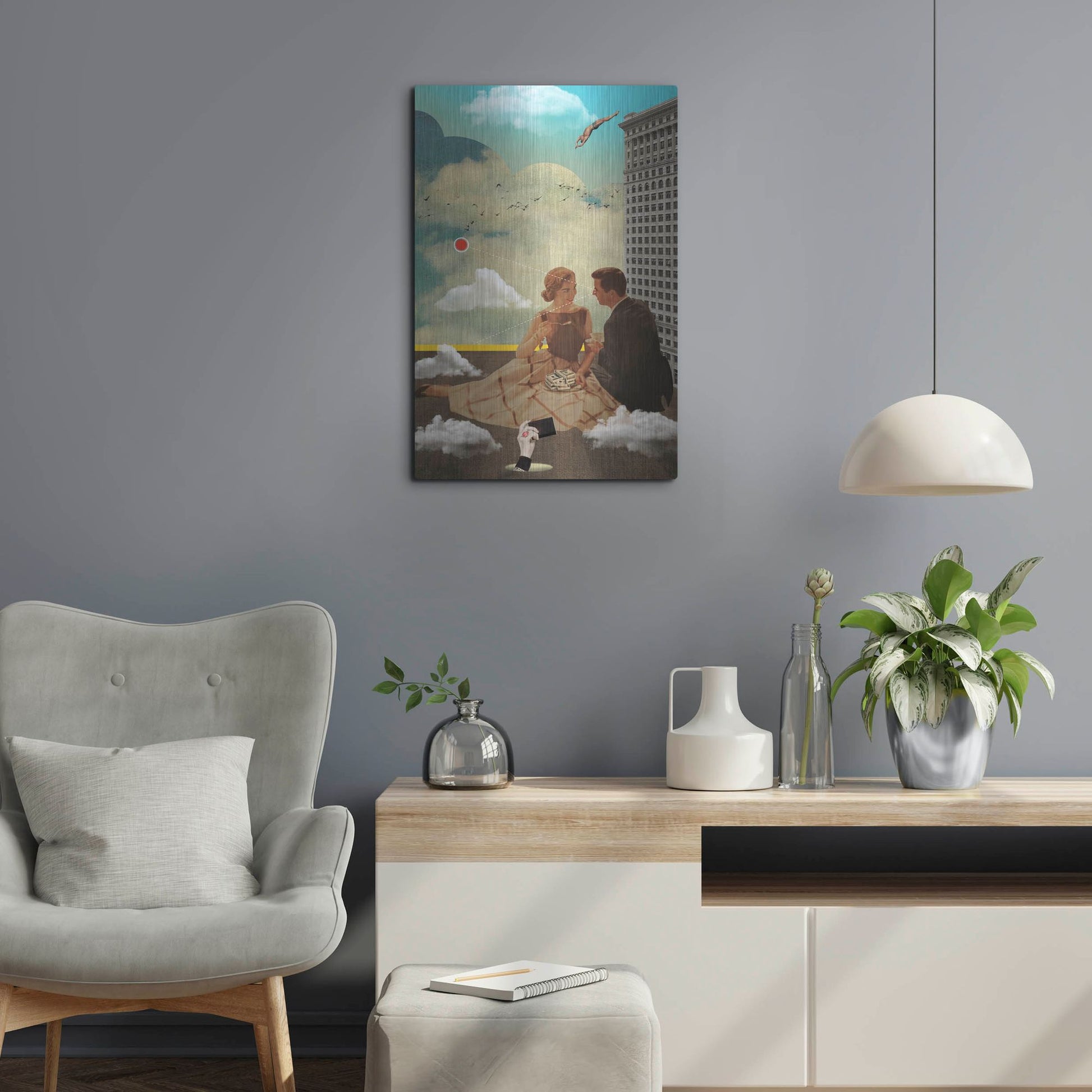 Luxe Metal Art 'All Eyes On Me' by Elo Marc, Metal Wall Art,16x24