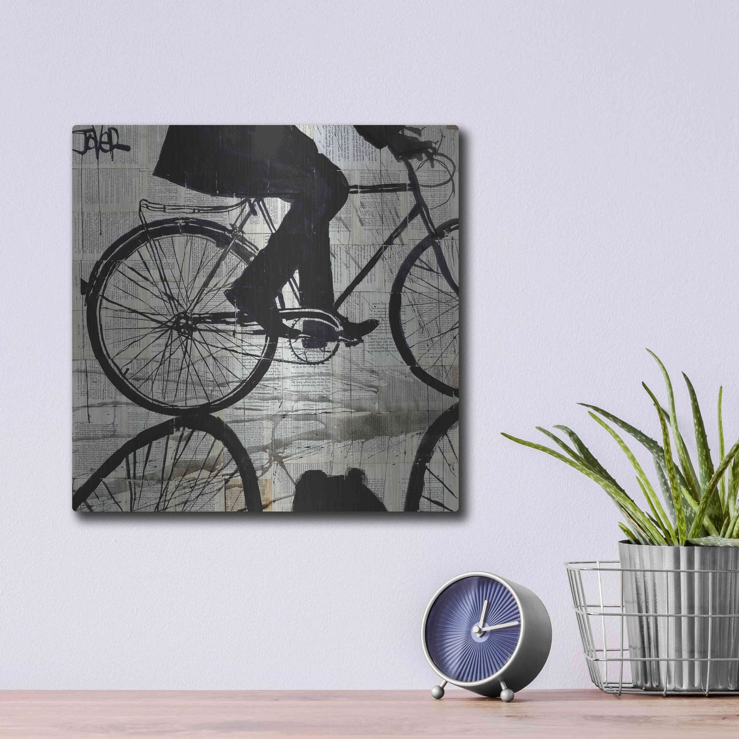 Luxe Metal Art 'Ride' by Loui Jover, Metal Wall Art,12x12