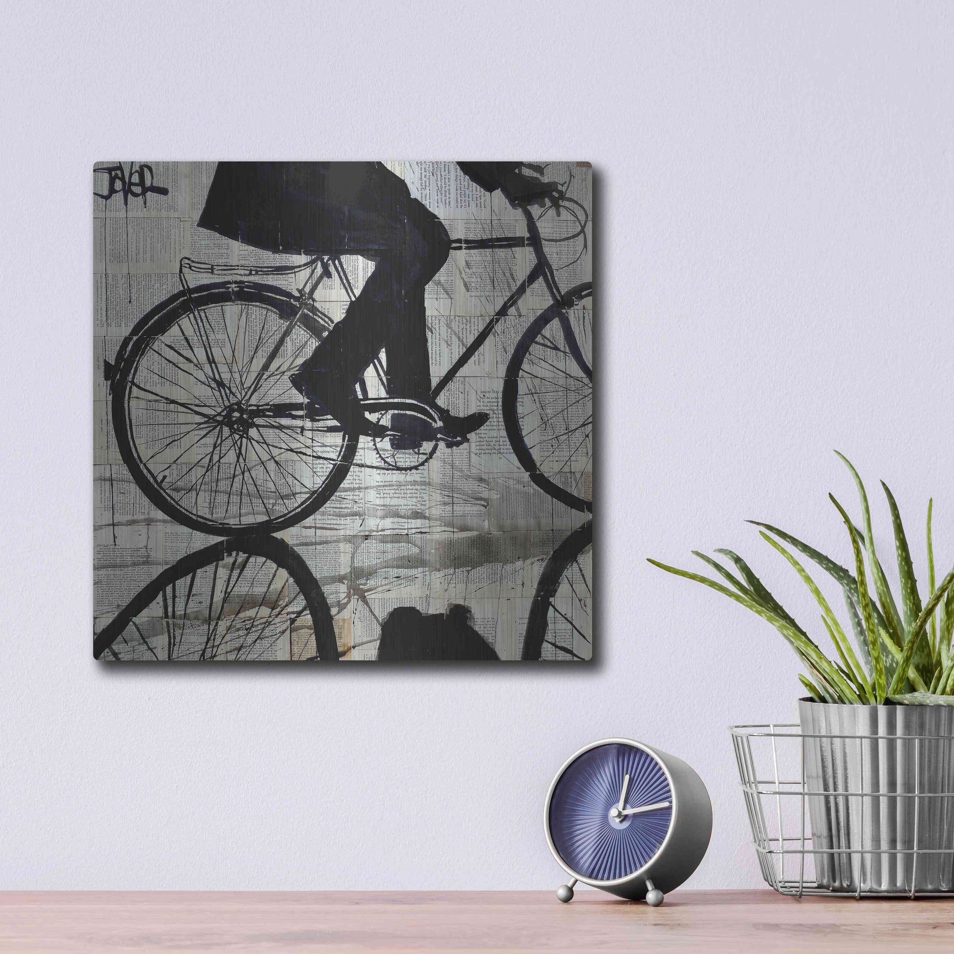 Luxe Metal Art 'Ride' by Loui Jover, Metal Wall Art,12x12