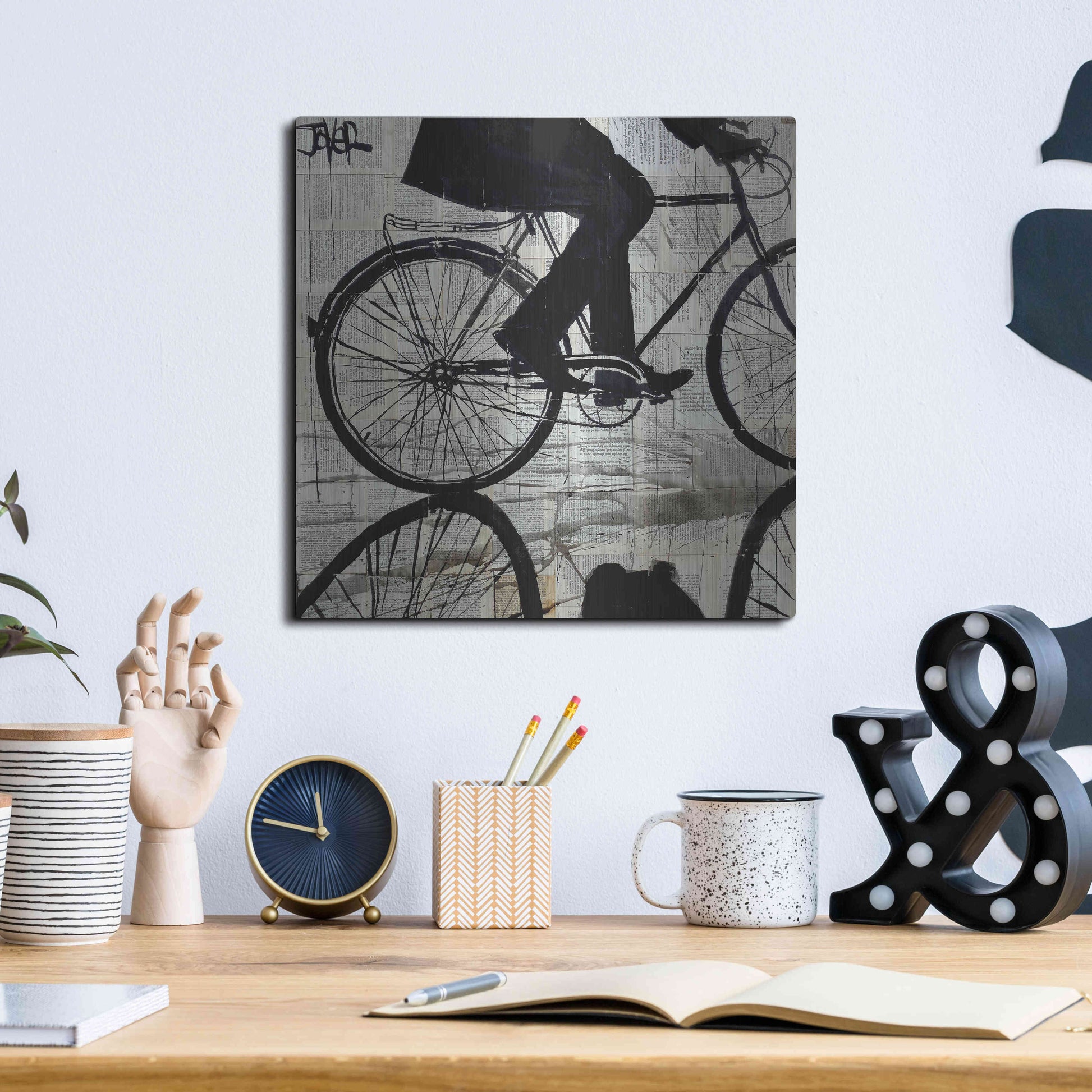 Luxe Metal Art 'Ride' by Loui Jover, Metal Wall Art,12x12