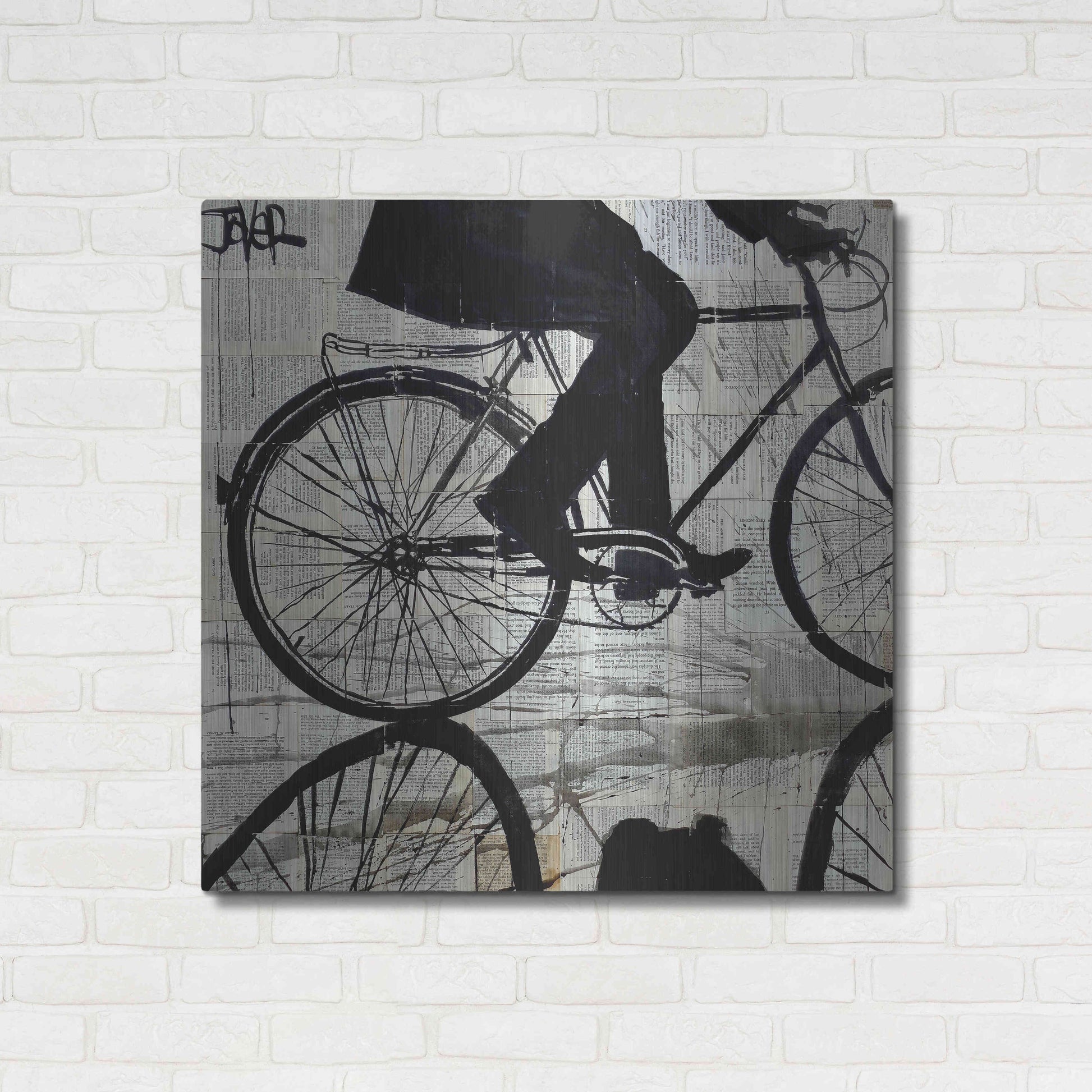 Luxe Metal Art 'Ride' by Loui Jover, Metal Wall Art,36x36