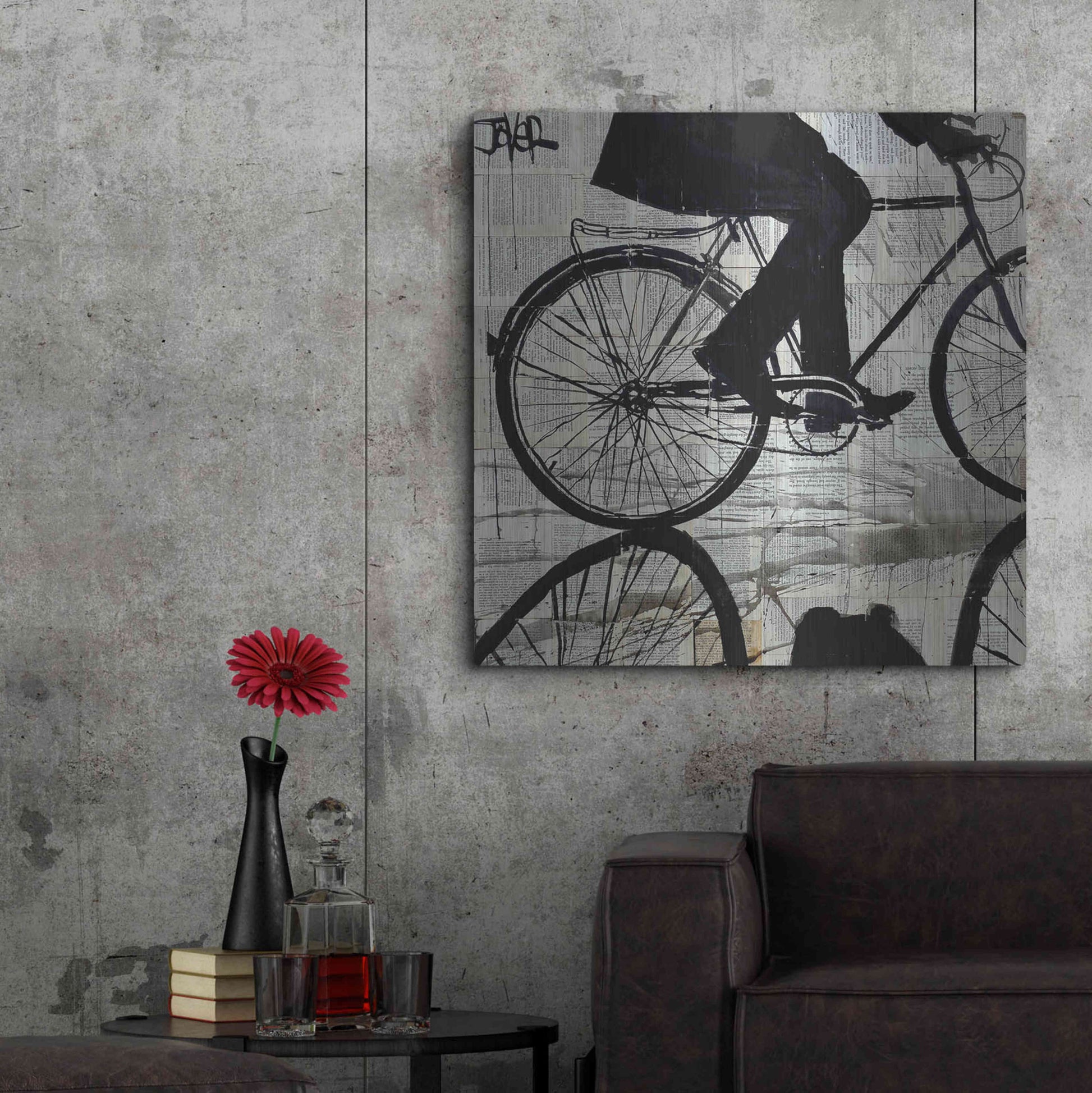 Luxe Metal Art 'Ride' by Loui Jover, Metal Wall Art,36x36