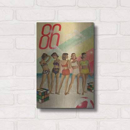 Luxe Metal Art 'Beach Days Are Over' by Elo Marc, Metal Wall Art,12x16