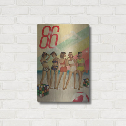 Luxe Metal Art 'Beach Days Are Over' by Elo Marc, Metal Wall Art,16x24