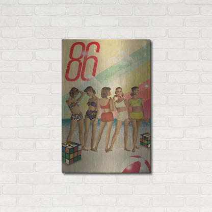 Luxe Metal Art 'Beach Days Are Over' by Elo Marc, Metal Wall Art,24x36