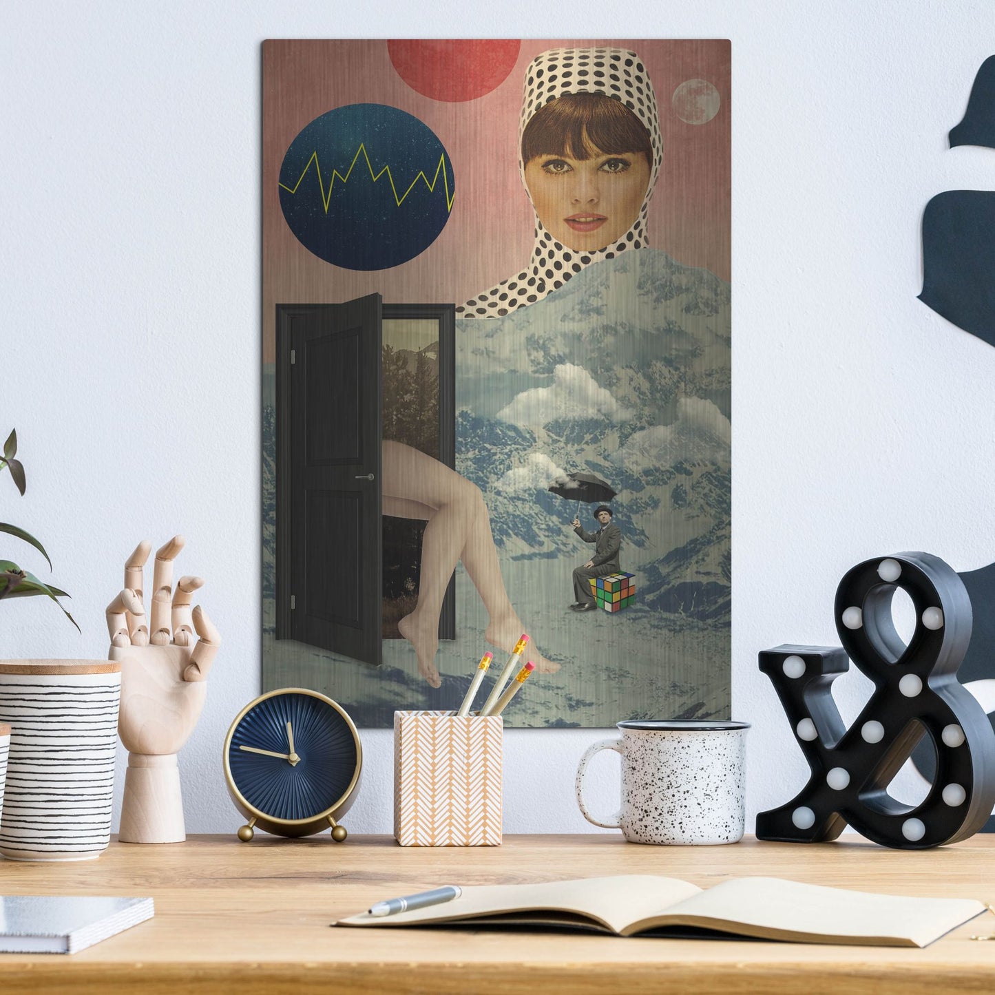 Luxe Metal Art 'Beyond The Unknown' by Elo Marc, Metal Wall Art,12x16