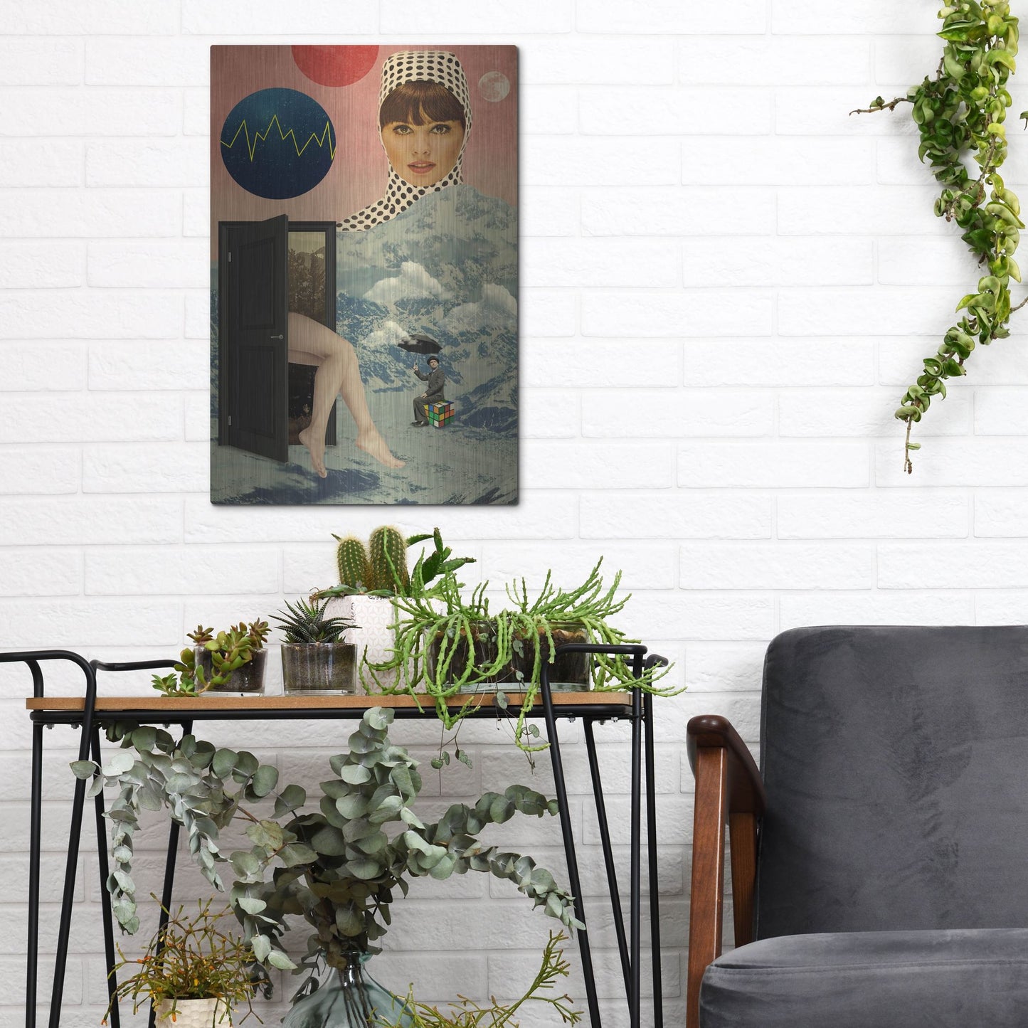 Luxe Metal Art 'Beyond The Unknown' by Elo Marc, Metal Wall Art,12x16