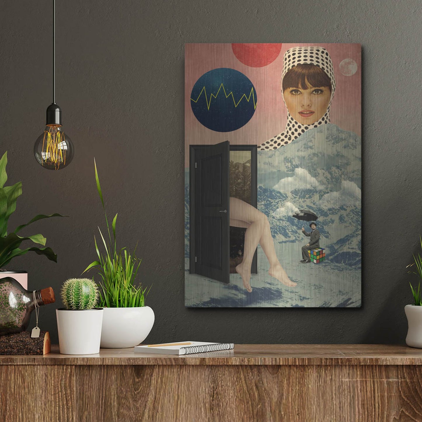 Luxe Metal Art 'Beyond The Unknown' by Elo Marc, Metal Wall Art,12x16