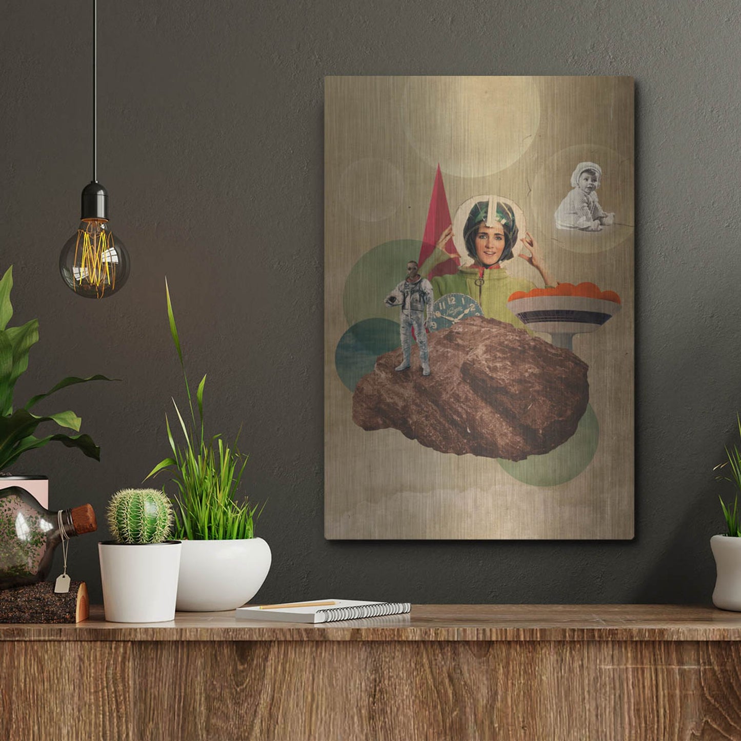 Luxe Metal Art 'Origin' by Elo Marc, Metal Wall Art,12x16
