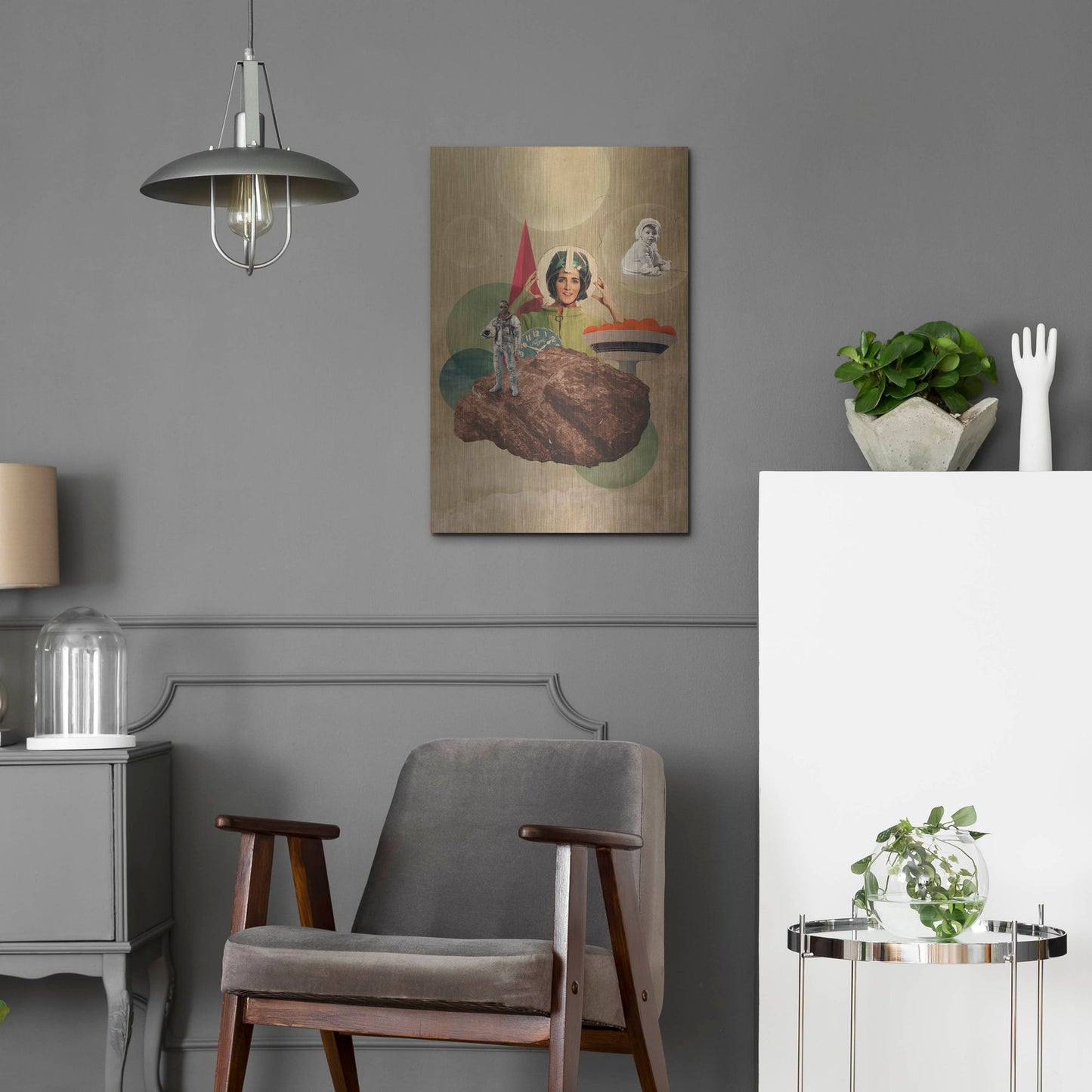 Luxe Metal Art 'Origin' by Elo Marc, Metal Wall Art,16x24